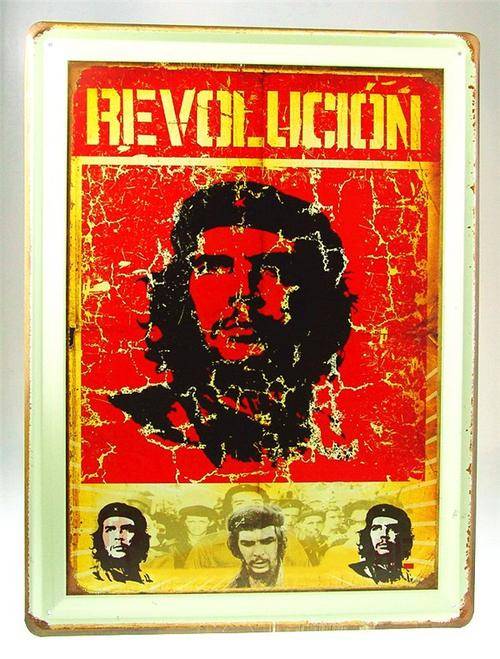 Revolution Che Guevara Metal wall Sign 30 x 40cm